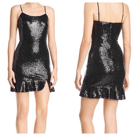 Aqua Dresses & Skirts - Bloomingdales Aqua Brand Sequin Ruffle Hem Dress